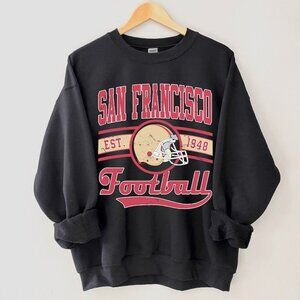 San Francisco 49ers Crewneck Sweatshirt SF Football Cozy Retro Game Day Gift 51
